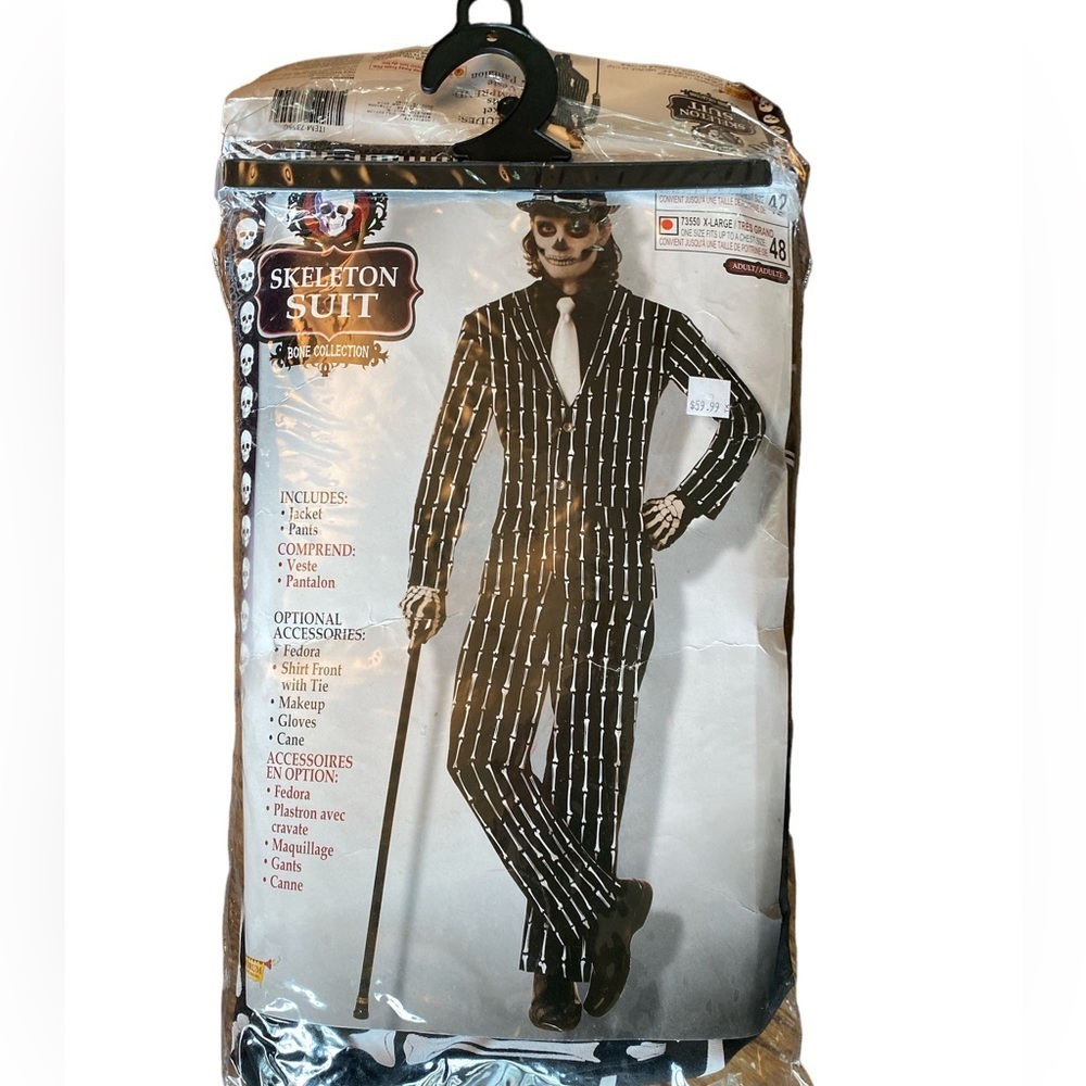Halloween Costume Men’s Skeleton Suit | Size Large